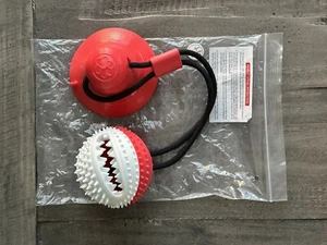 Suction Cup Dog Toy for Aggressive Chewers, Chew Toys w/ Built-in Bell Rope Tug - Picture 1 of 9