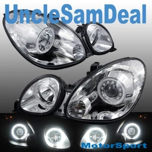 FOR LEXUS GS DUAL X-BRIGHT LED HALO RIMS CLEAR PROJECTOR HEADLIGHTS CHROME PAIR - Bild 1 von 2