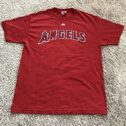 Los Angeles Angels Shirt Adult Large Red Baseball Athletic Cotton Men 00s U11 Cover