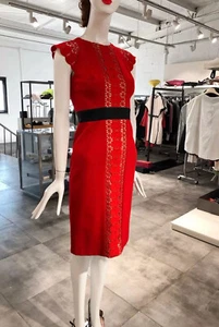 Catherine Deane Red Cotton Dress UK6/US2 NWT - Picture 1 of 8