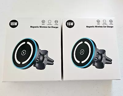 2 PACK Vent Wireless FAST Charger FOR Magsafe iPhone 12 13 14 15 16 17 Max Pro - Image 1 of 4