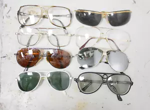 8 pairs of Vintage sunglasses Lot eyeglasses aviator style 1970s-1980s - Picture 1 of 5