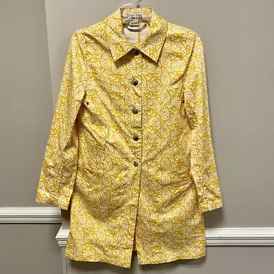 Michael Michael Kors Yellow & White Paisley Jacket Sz S NWOT - Image 1 of 4