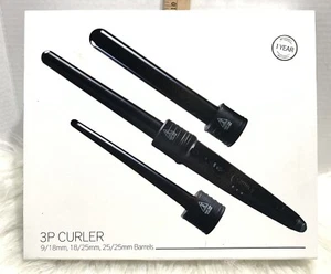 ~Herstyler 3 in1 Wand Curling Iron Set Hair Curler 9-18MM 18-25MM 25MM 3P Curler - Picture 1 of 4