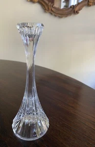 Vintage (1989) One Mikasa Glass Candle Holder Approximately 8" x 3 "x1 & 1/2" - Picture 1 of 10