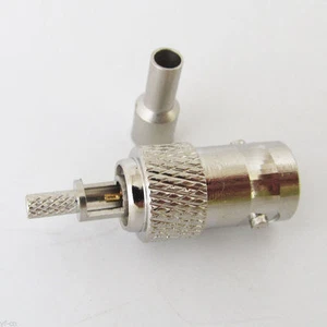 10pcs BNC Female Crimp RF Coaxial Straight Window Connector for RG174 RG316 - Picture 1 of 2