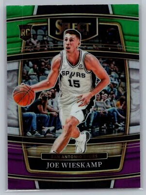 2021-22 Panini Select #18 Joe Wieskamp Green White Purple Prizm RC Spurs - Image 1 of 2