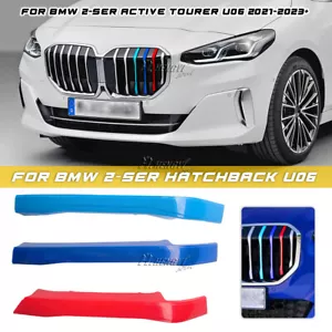 Für BMW 2er U06 2021-2023 Kühlergrill Grill Abdeckung M Farben Streifen Nieren - Picture 1 of 4