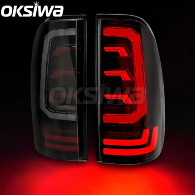 Full LED Tail Lights Lamps For 2008-16 Ford F250 F350 F450 F550 Super Duty Smoke - Image 1 of 4