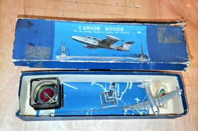 Jouet ancien rare Gyroscope tour eiffel MW Paris France vintage L'AVION ROTOR - Photo 1/4