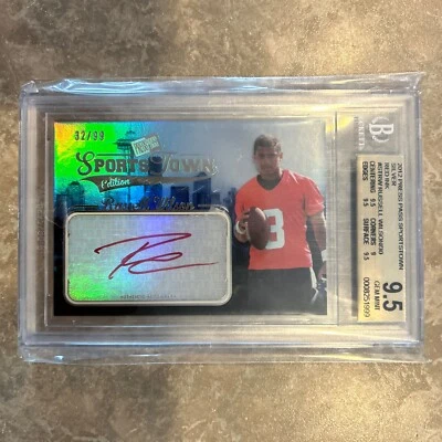 RUSSELL WILSON 2012 PRESS PASS SPORTS TOWN /99 REDINK  AUTO BGS 9.5/10 SSP 30 - Image 1 of 2