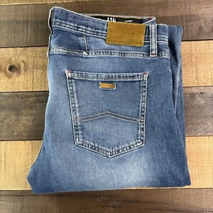 Armani Exchange A|X Jeans J16 Mens 36x30 Straight Fit Stretch Faded Blue Holes - Picture 1 of 23