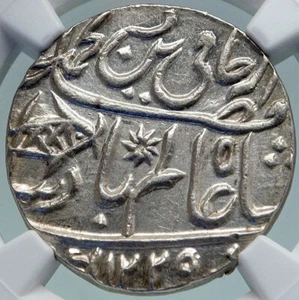 1749 (FE 1229) INDIA BRITISH Bombay Presidency UNC Silver RUPEE Coin NGC i86958 - Picture 1 of 5