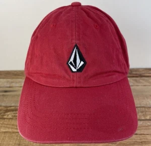 Volcom Logo SnapBack Red Hat Cap Adjustable - Picture 1 of 17