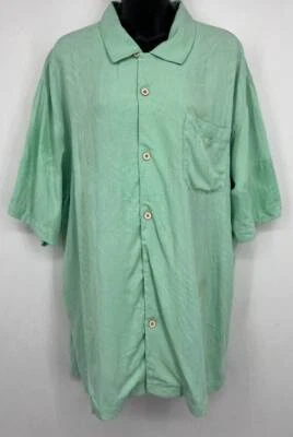 Camisa Tommy Bahama Teal Calce Original Abotonada XL NUEVA 100% Seda Foto 1 de 4