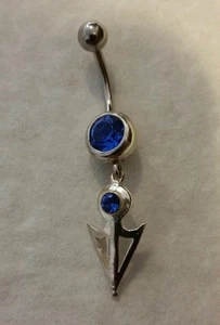 Bauchring Sterlingsilber mit Schmucksteinen  - Bild 1 von 2