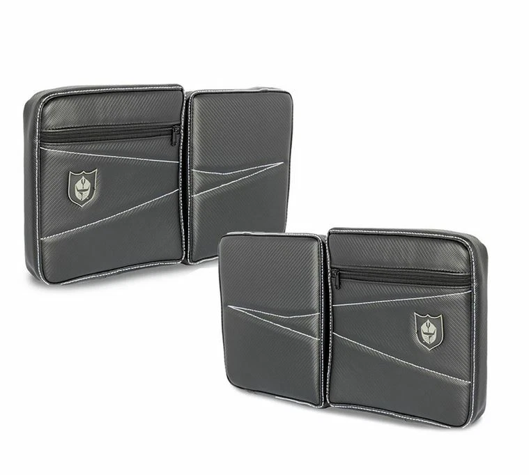 Pro Armor Stock Rear Door Knee Storage Pads Black / White Polaris RZR XP 4 1000 - Image 1 of 1