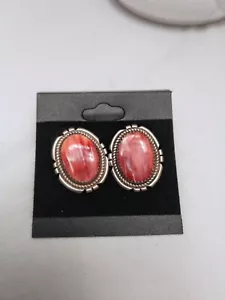 Native American Red spiney oyster earrings, large Price reduced! - Picture 1 of 2
