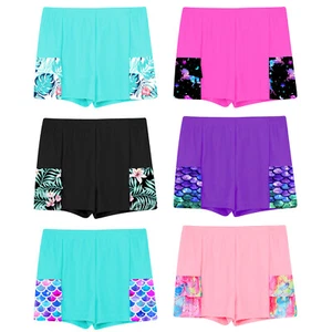 Kids Girls Shorts Training Swimming Athletic Bottoms Fitness Swimwear Sunburn - Picture 1 of 88