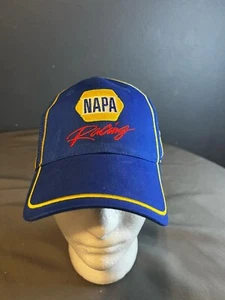 Nascar Napa Racing Michael Waltrip Blue & Gold #55 MWR Hook & Loop Ball Cap Hat - Picture 1 of 6