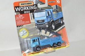 Matchbox 1:64 Working Rigs 8/16 MAN TGS Cab stakebed truck w/ crane arm crate - Picture 1 of 1