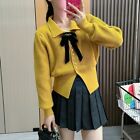 Korean Version Casual Long Sleeve Knitted Cardigan Woman