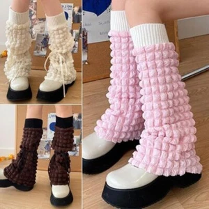 1 Pair Women Lolita Bandage Flared Leg Warmers Boot Socks Harajuku Boots Cuffs - Picture 1 of 21