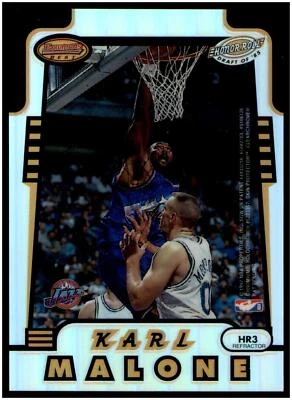 1996-97 Bowman's Best #HR3 Patrick Ewing / Karl Malone Honor Roll Refractors - Image 1 of 2