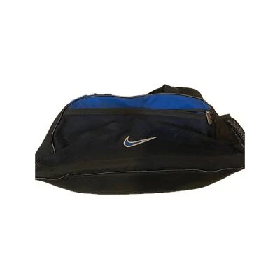 Vintage Nike Blue Black Gym Duffel Bag 18x10x10 - Image 1 of 4