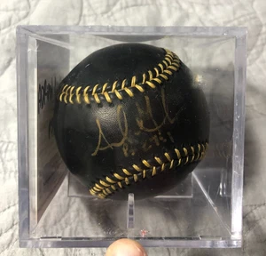 Adrian Gonzalez Signed Autographed Rawlings Baseball PSA COA Black & Gold - Picture 1 of 6