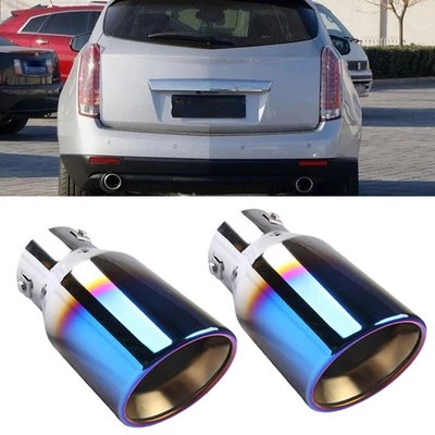 2x Exhaust Pipe Tip Rear Tail Throat Muffler Stainless For Cadillac XTS Foto 1 de 4
