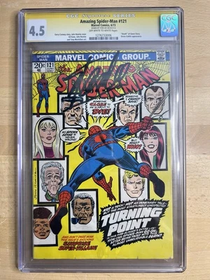 Amazing Spider-Man #121 1973 CGC 4.5 STAN LEE SIGNATURE SERIES Death Gwen Stacy - Image 1 of 4