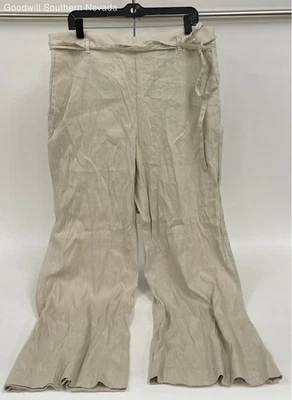 Pantalones para mujer Ann Taylor caqui de pierna ancha - talla 14 Foto 1 de 4