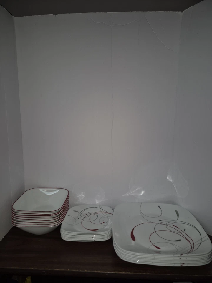  Juego de 8 platos de cena Corelle Splendor 8 cuencos de cereal 8 platos pequeños de 24 piezas Foto 1 de 4