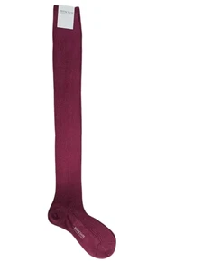 Bresciani Women's Sheer Silk Socks - Strawberry Red - Size L -  Made In Italy - Picture 1 of 9