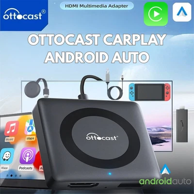 OTTOCAST Adattatore Wireless Android Auto Carplay Car Play YouTube Car TV Mate - Immagine 1 di 4