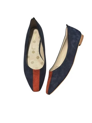 Boden темно-синий замшевый носок полоски балетки ЕС 40 США размер 8,5 - Изображение 1 из 4