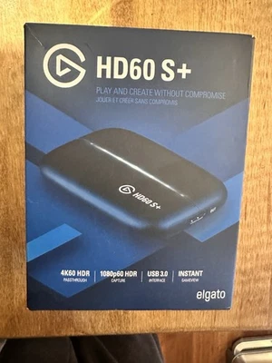 Elgato HD60 S+ Game Capture Card  4K60 HDR Passthrough, 1080p60 In Box W Cables. - Image 1 of 2