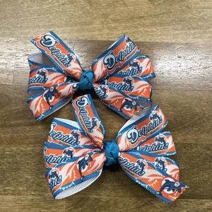 2er Set Miami Dolphins Haarschleifen Delphine Schleifen - Bild 1 von 1