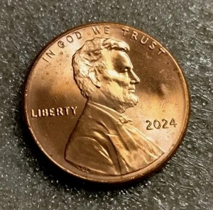 2024-P 1C Lincoln Shield Cent Error On Obverse  - Picture 1 of 3