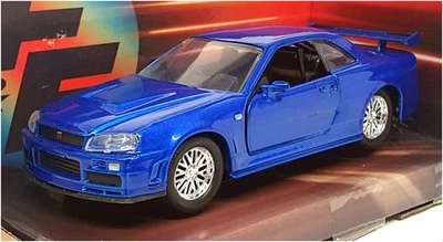 Jada 1/32 Scale 97185 Fast & Furious - Brians Nissan Skyline GT-R R34 - Blue - Image 1 of 4