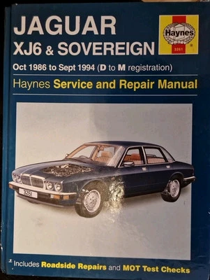 Jaguar XJ6 & Sovereign (Oct 86 - Sept 94) Haynes Repair Manual. D To M Reg - Image 1 of 4