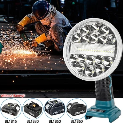 Portable Cordless LED Work Light for Makita 18V Battery 30W 2000LM Flashlight US - Image 1 of 4