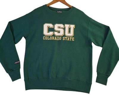 Sudadera De Colección Colorado State Rams Para Hombres Pequeña NCAA Cuello Redondo Hecha en EE. UU. 90s Foto 1 de 4