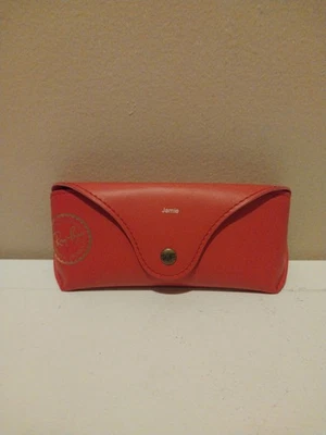 Ray Ban Unisex Red Sunglasses Soft Case  With Jamie Imprinted On Front Preowned - Image 1 of 4