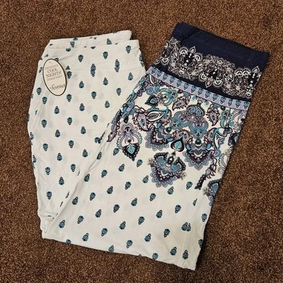 NUEVO CON ETIQUETAS SOMA Cool Nights Pijama al Tobillo PJ Salón CROP Pantalón Parte Inferior Mujer Talla M Foto 1 de 4