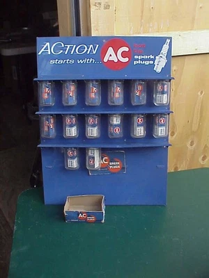 1930s AC Antique Spark Plug Dealer Sales Rack Rare - Image 1 of 4