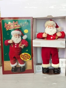 De colección 1998 Jingle Bell Rock Dancing Santa Probado Funciona *VER VIDEO* con Caja 1ª Generación - Imagen 1 de 16