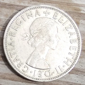 Moneda grande 1/2 media corona 1962 Reino Unido GB Inglaterra Gran Bretaña Isabel II - Imagen 1 de 2