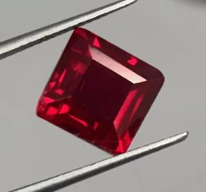 Natural 10.90 Ct Red Ruby Mozambique Princess Shape Rare Loose Gemstone O-3865 - Picture 1 of 5